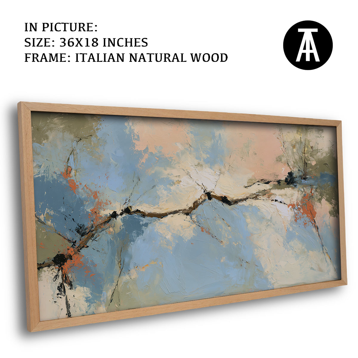 Artwork in Natural Wood Frame