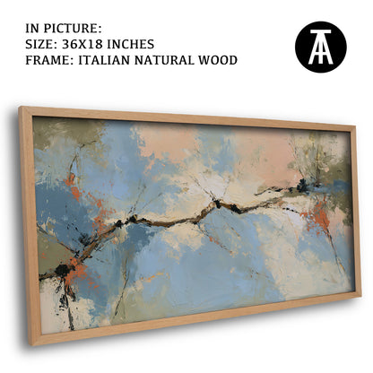 Artwork in Natural Wood Frame