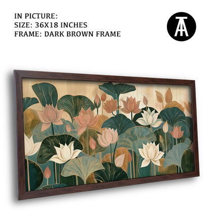 Artwork in Dark Brown Frame