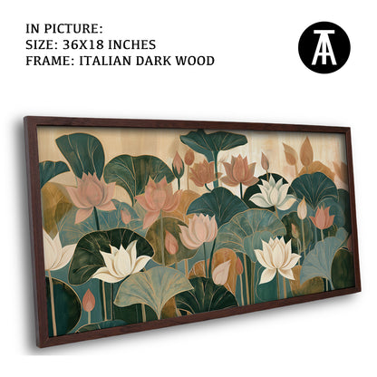 Artwork in Dark Wood Frame