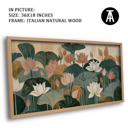 Artwork in Natural Wood Frame