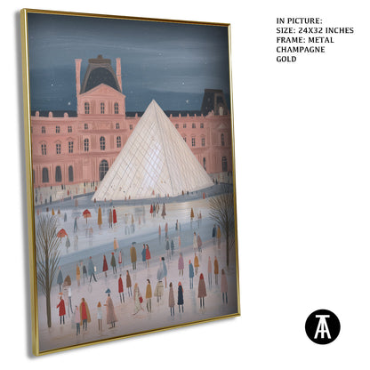 Artwork in Metal Champagne Gold Frame