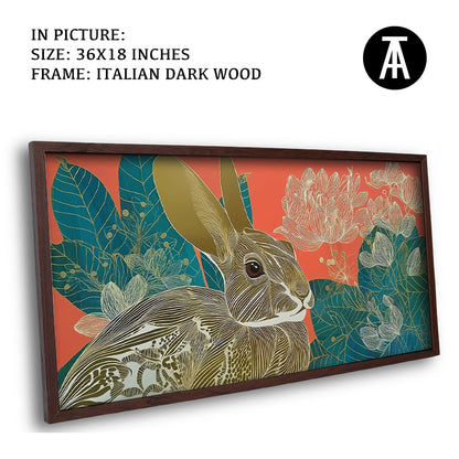 Artwork in Dark Wood Frame