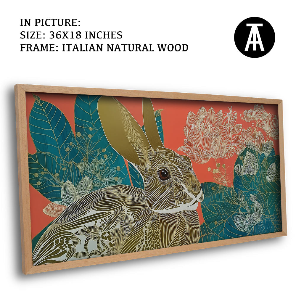 Artwork in Natural Wood Frame
