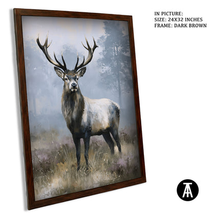 Artwork in Dark Brown Frame
