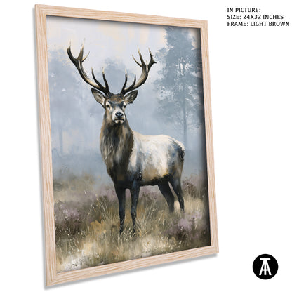 Artwork in Light Brown Frame