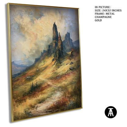 Artwork in Metal Champagne Gold Frame