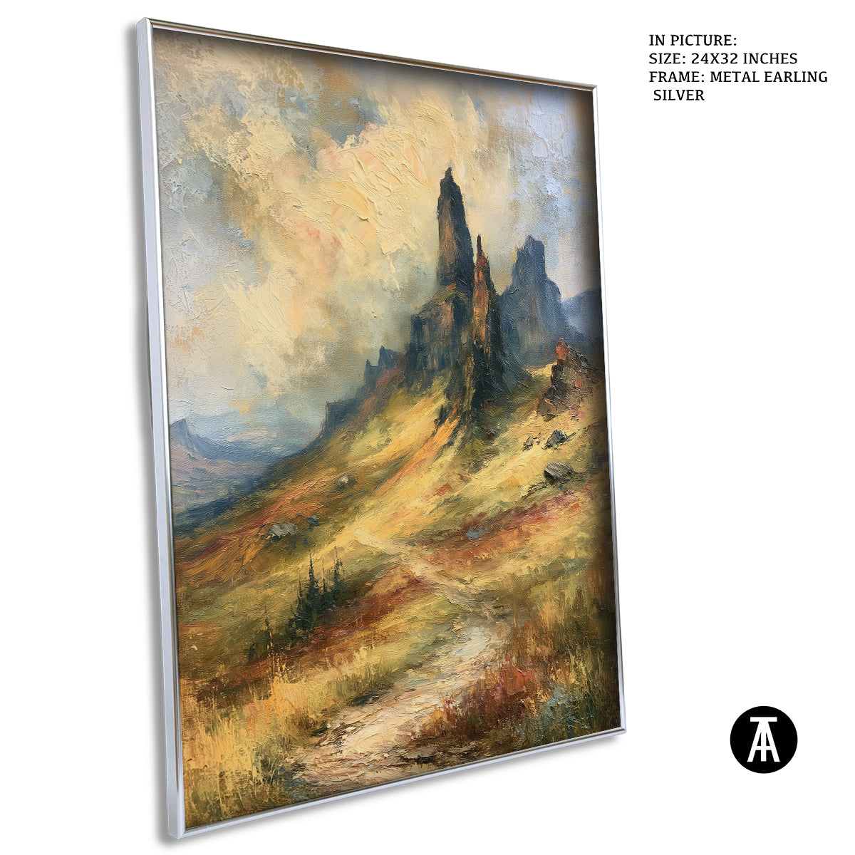 Artwork in Metal Earling Silver Frame