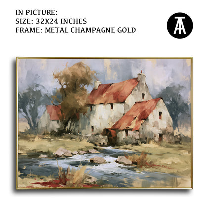 Artwork in Metal Champagne Gold Frame