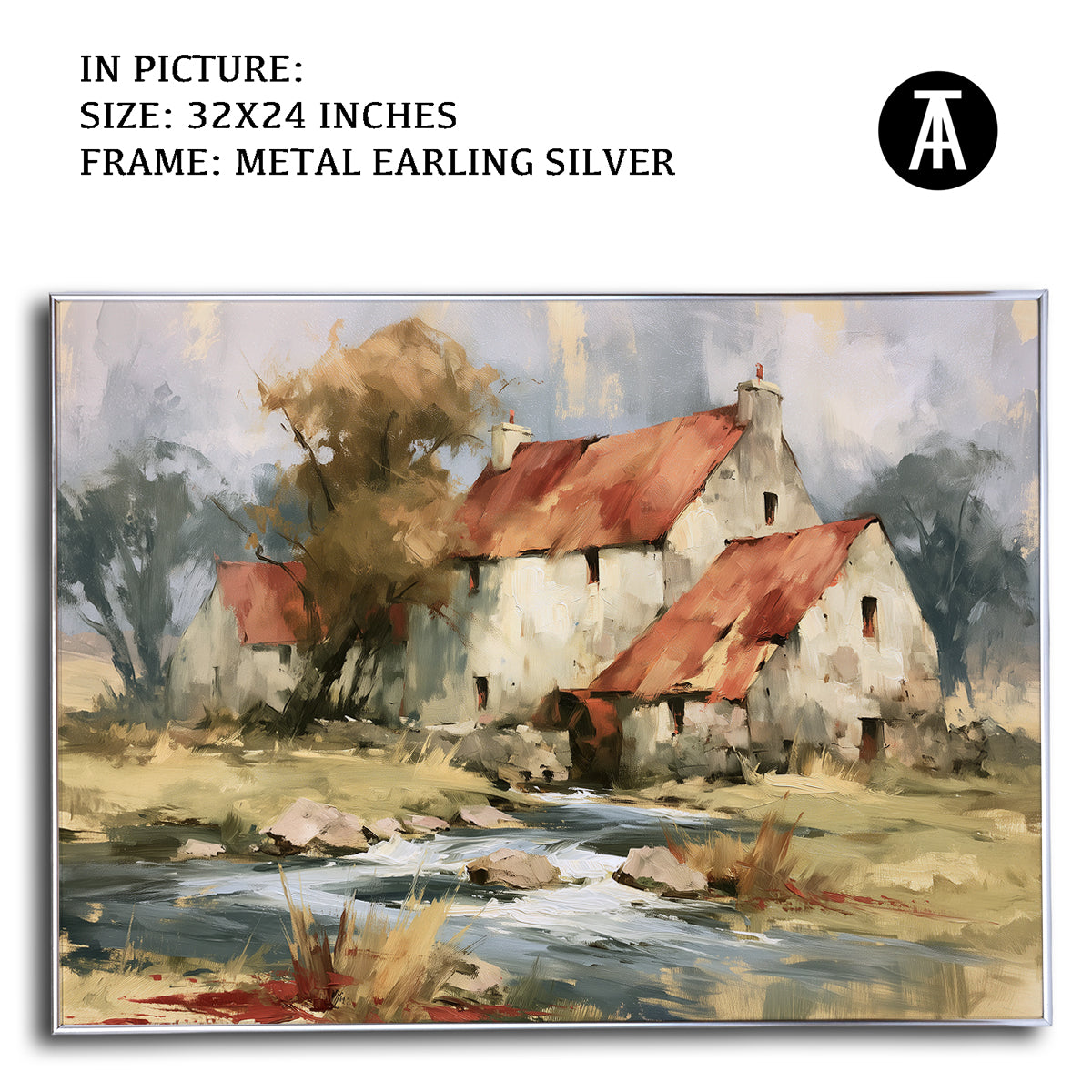 Artwork in Metal Earling Silver Frame