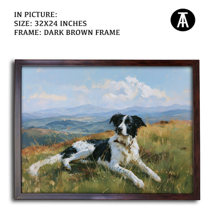 Artwork in Dark Brown Frame