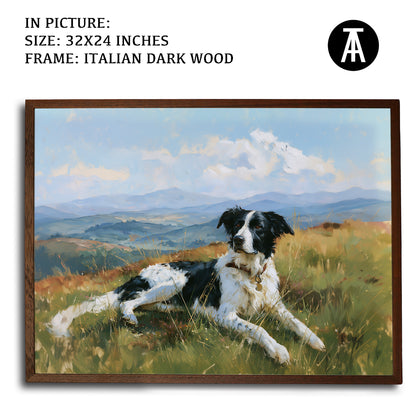 Artwork in Dark Wood Frame