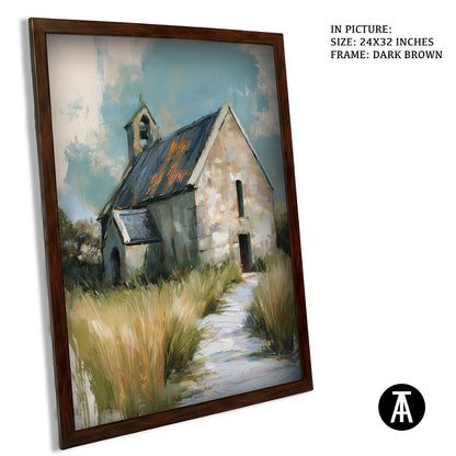 Artwork in Dark Brown Frame
