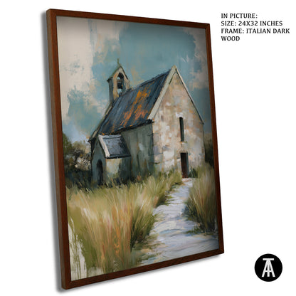 Artwork in Dark Wood Frame