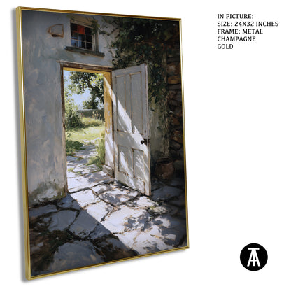 Artwork in Metal Champagne Gold Frame