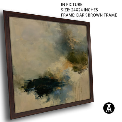 Artwork in Dark Brown Frame