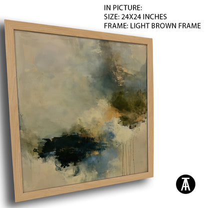 Artwork in Light Brown Frame
