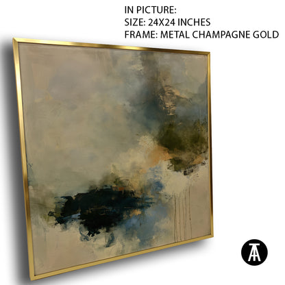 Artwork in Metal Champagne Gold Frame