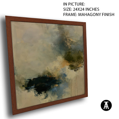 Artwork in Mahogany Finish Frame