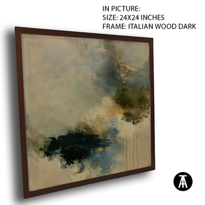 Artwork in Dark Wood Frame