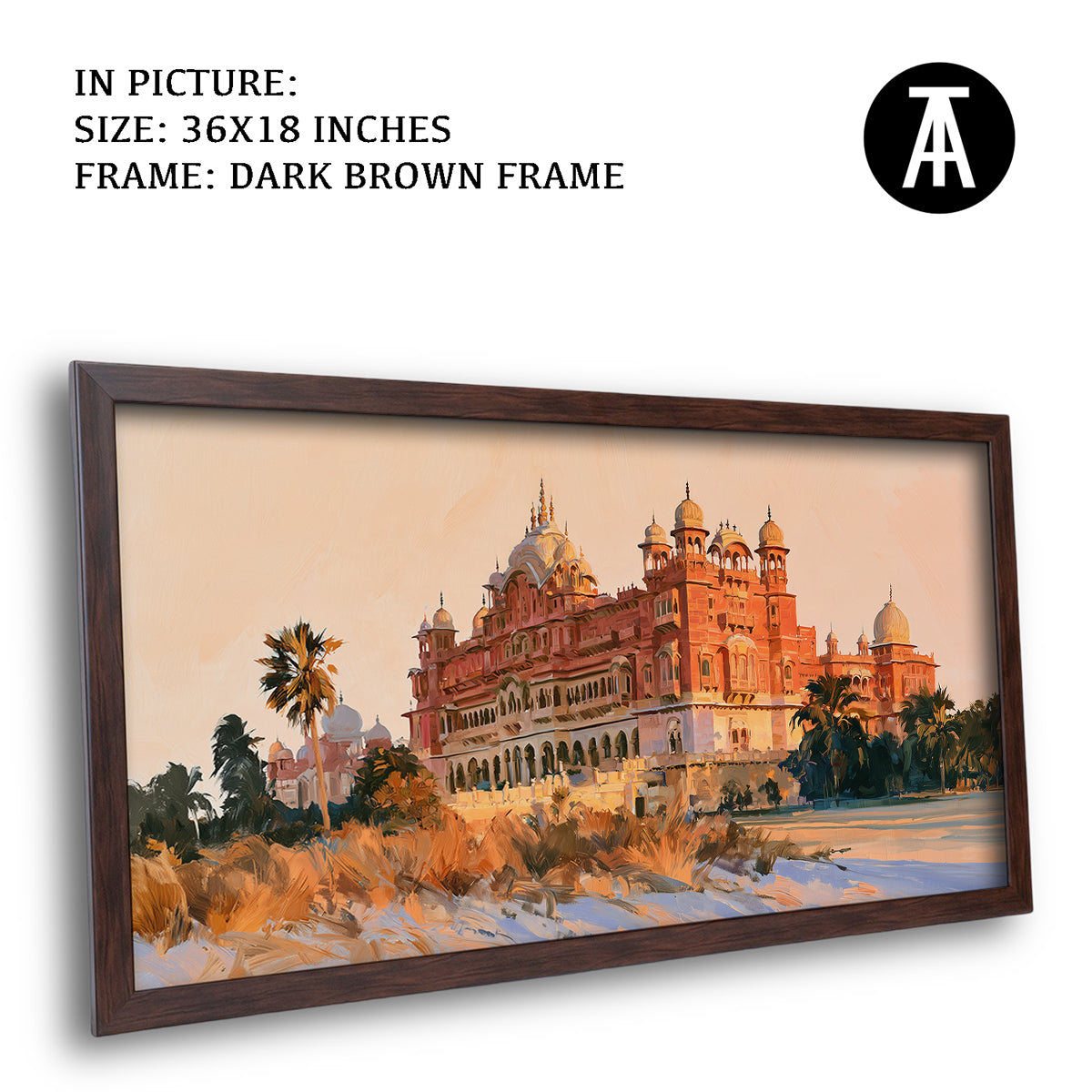 Artwork in Dark Brown Frame