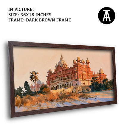 Artwork in Dark Brown Frame
