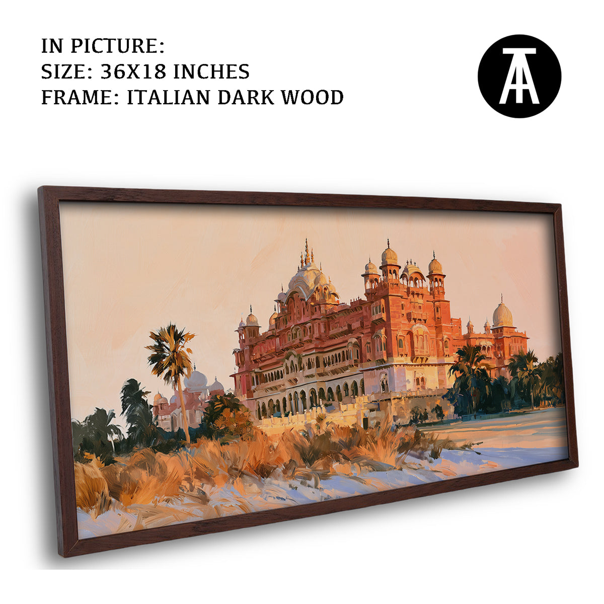 Artwork in Dark Wood Frame