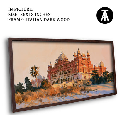 Artwork in Dark Wood Frame