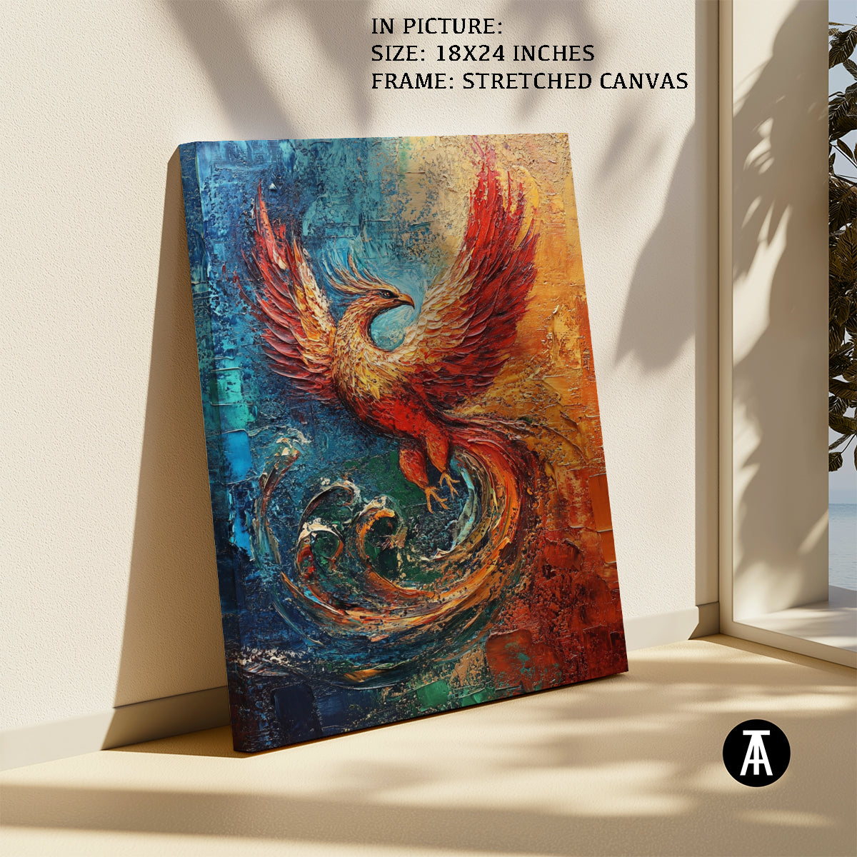 Artwork in Natural Wood Frame