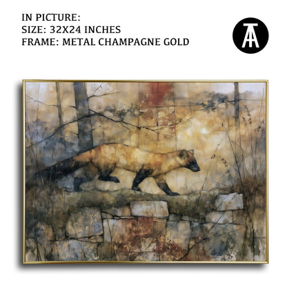 Artwork in Metal Champagne Gold Frame