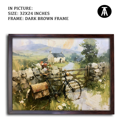 Artwork in Dark Brown Frame