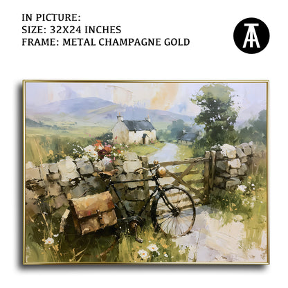 Artwork in Metal Champagne Gold Frame
