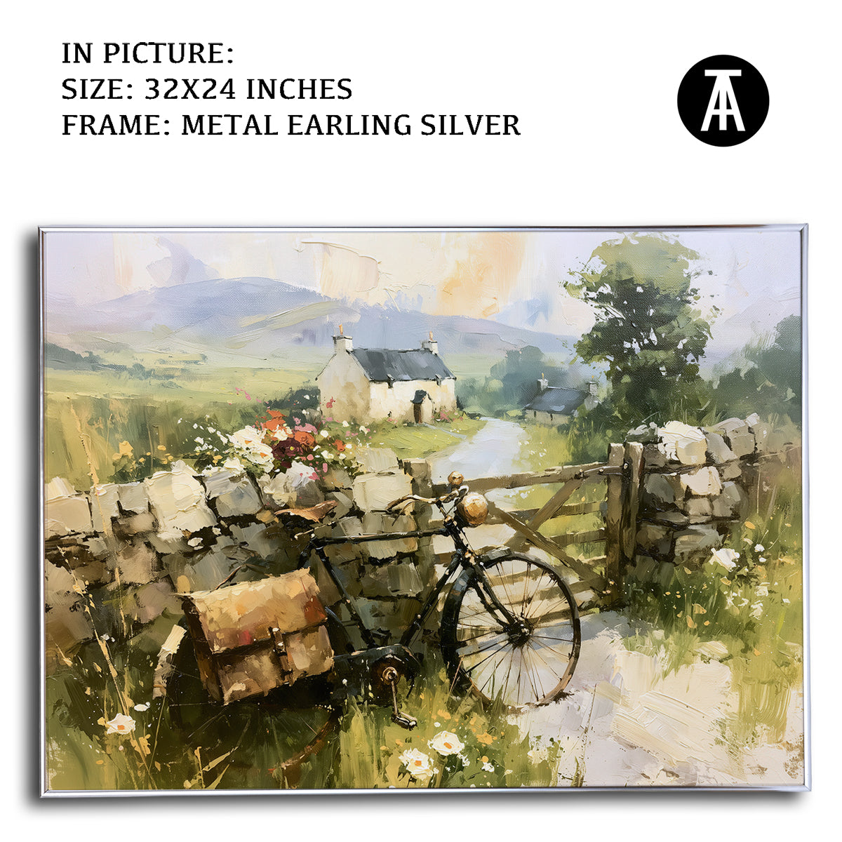 Artwork in Metal Earling Silver Frame