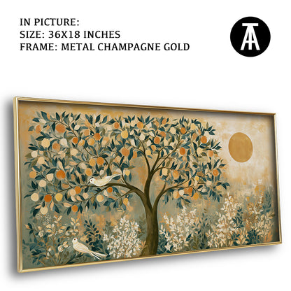 Artwork in Metal Champagne Gold Frame