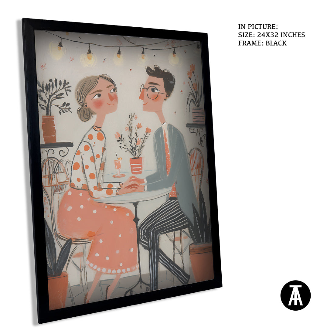 Sample Artwork in Black Frame
