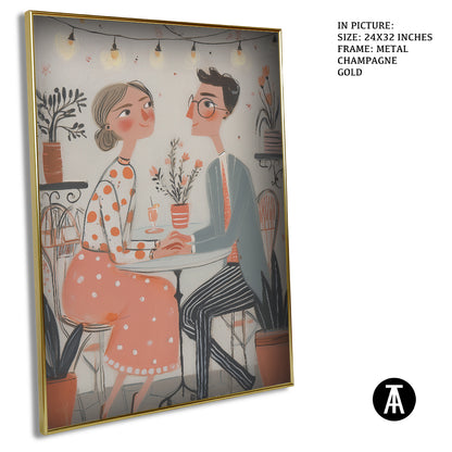Sample Artwork in Champagne gold Metal Frame