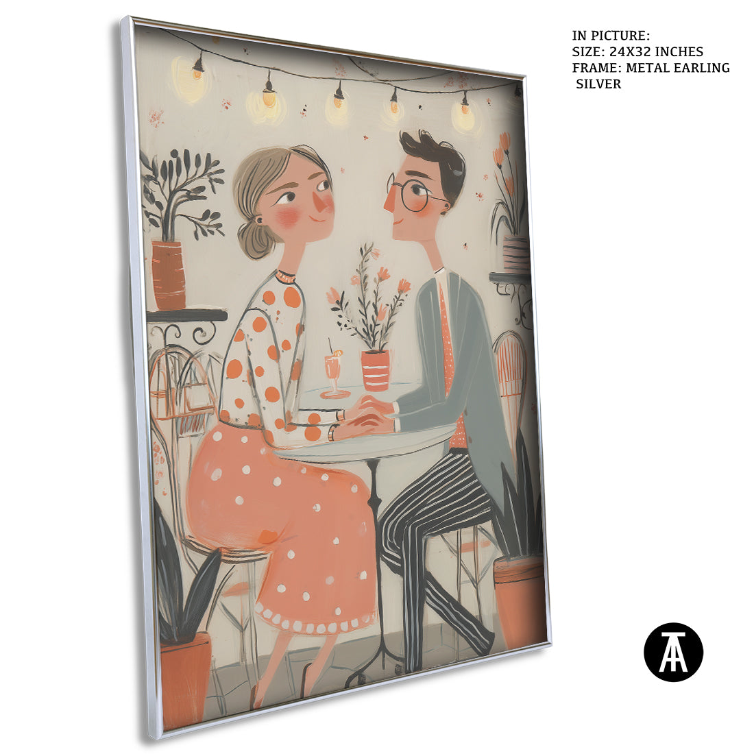 Sample Artwork in Earling Silver Metal Frame