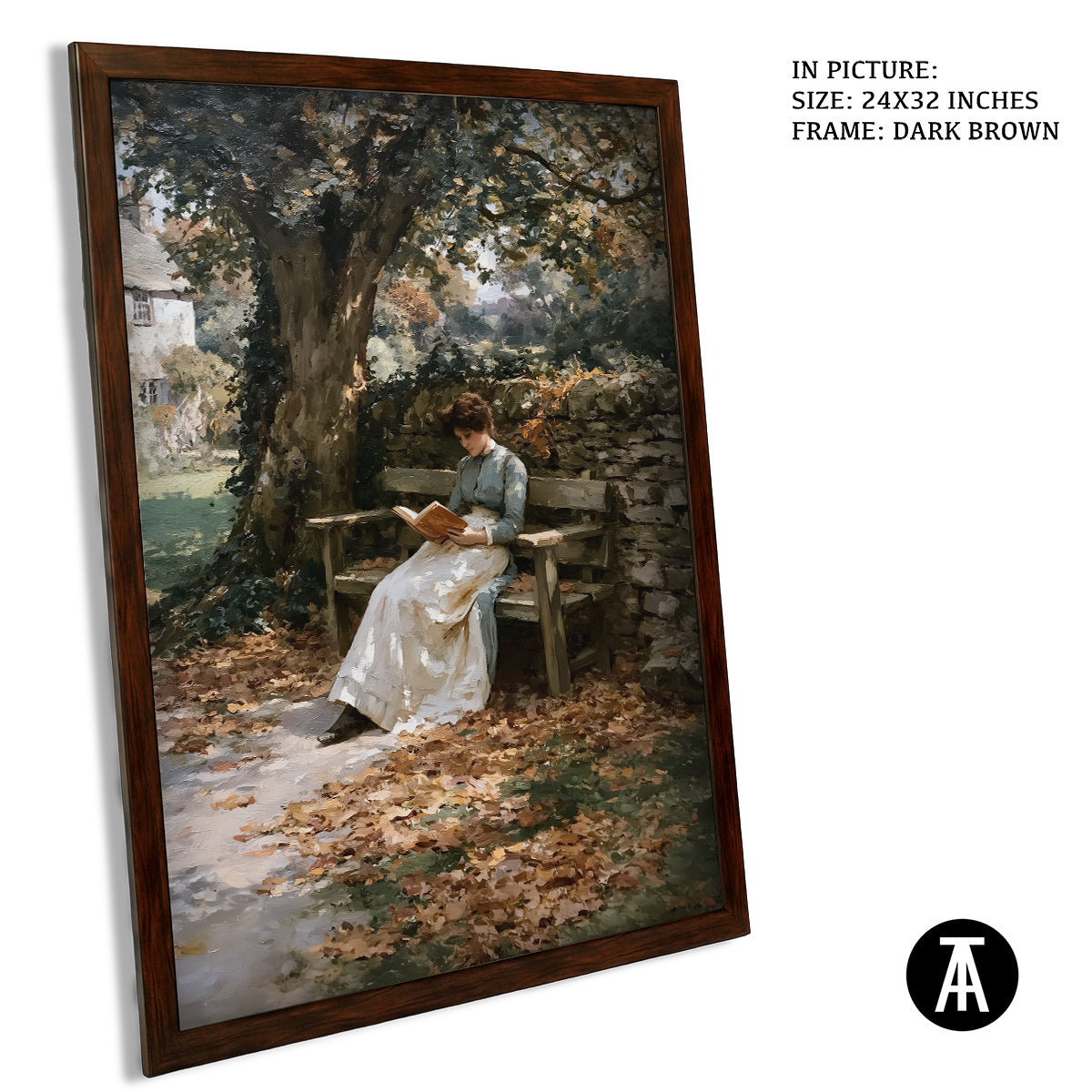 Artwork in Dark Brown Frame