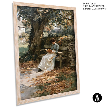 Artwork in Light Brown Frame