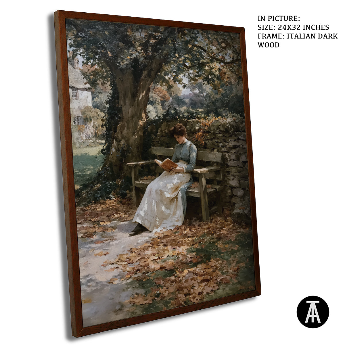 Artwork in Dark Wood Frame