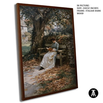Artwork in Dark Wood Frame