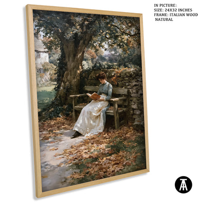 Artwork in Natural Wood Frame
