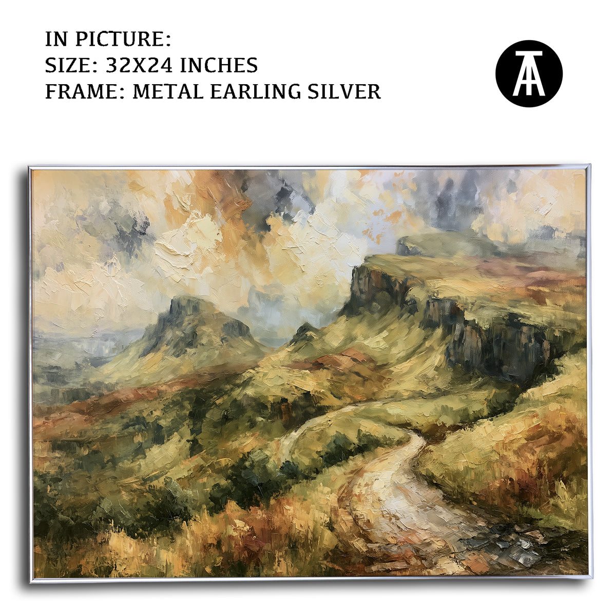 Artwork in Metal Earling Silver Frame