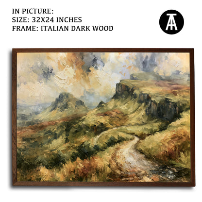 Artwork in Dark Wood Frame