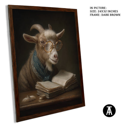 Artwork in Dark Brown Frame