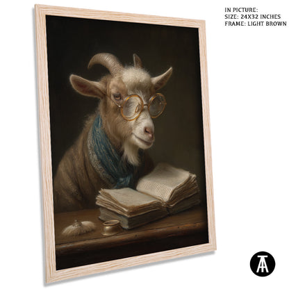 Artwork in Light Brown Frame