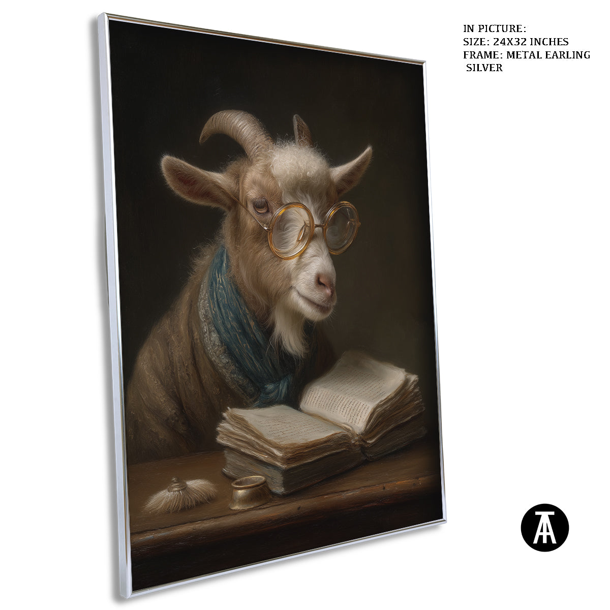 Artwork in Metal Earling Silver Frame