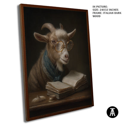 Artwork in Dark Wood Frame