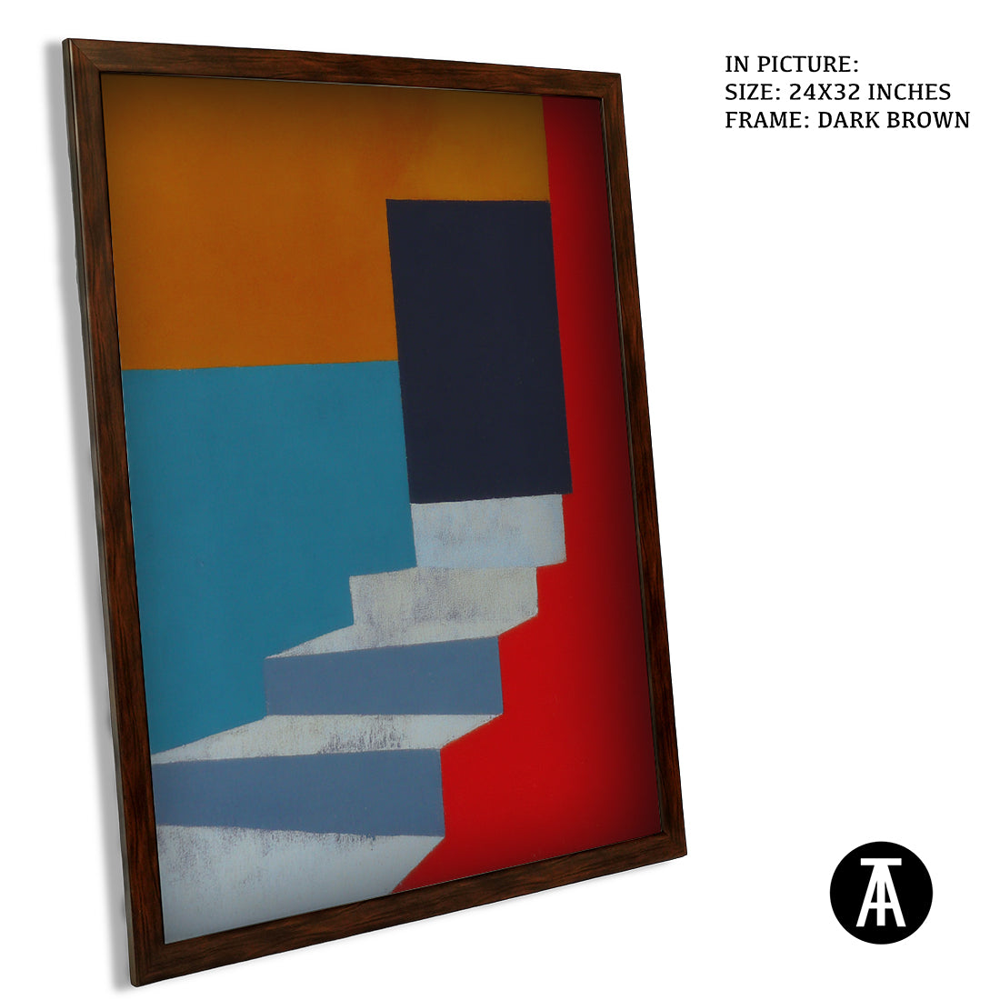 Artwork in Dark Brown Frame