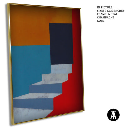 Artwork in Metal Champagne Gold Frame